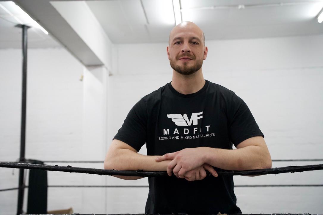 Coach in the boxing ring